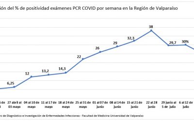 Laboratorio UV confrma que baja en la positividad de los exámenes PCR se consolida en la Región de Valparaíso