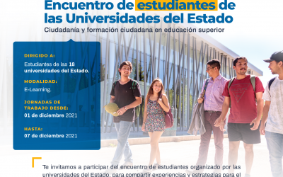 Universidades del Estado convocan a estudiantes a encuentro sobre formación ciudadana